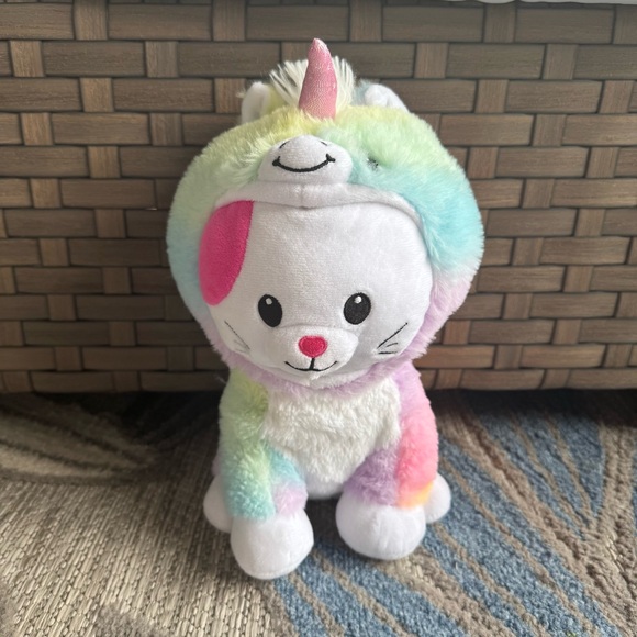 Peek-A-Boo Other - Peek-A-Boo Disguisimals Cat Unicorn 15” Plush‎ Rainbow Pastel Kitty